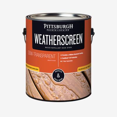 PITTSBURGH PAINTS & STAINS<sup>®</sup> WEATHERSCREEN<sup>®</sup> Exterior Semi-Transparent Deck Stain - Alkyd Oil