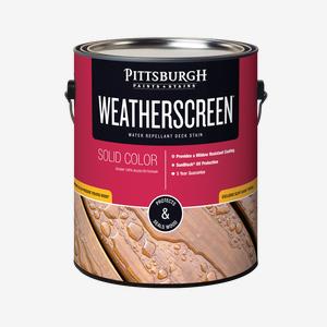 PITTSBURGH PAINTS & STAINS<sup>®</sup> WEATHERSCREEN<sup>®</sup> Exterior Solid Color Deck Stain